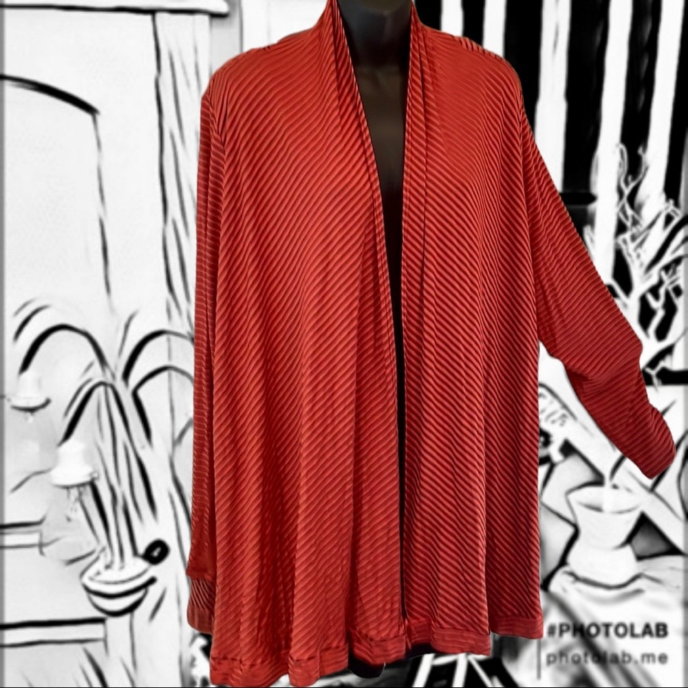 Susan Lawrence Lightweight Striped Cardigan Sweater